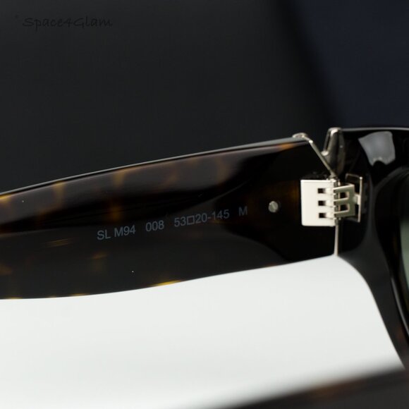 Saint Laurent Women Sunglasses Havana Green Cat Eye SLM94 008 BRAND NEW - Picture 7 of 13